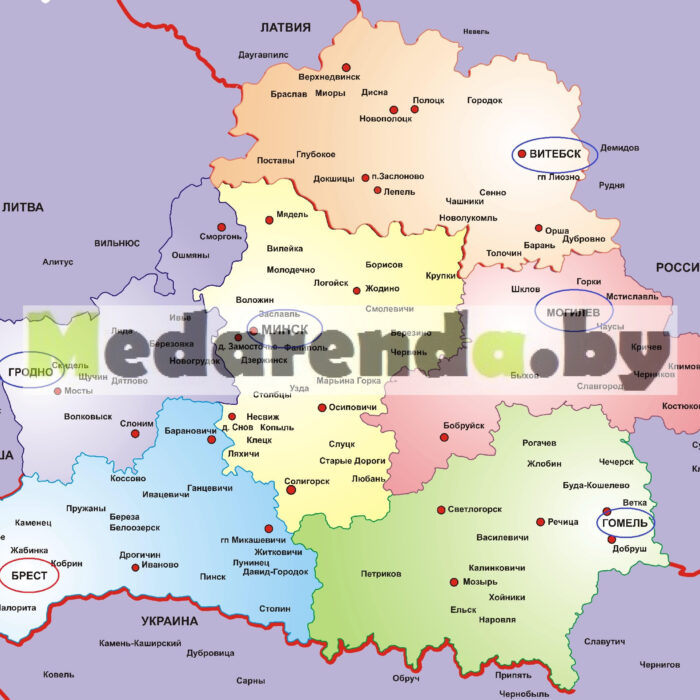 Карта Беларуси